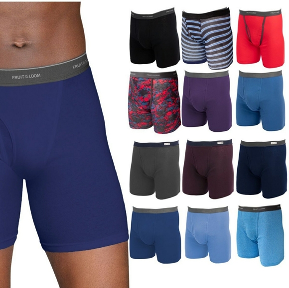 Fruit of the Loom Men's Tag- Free Assorted Boxer B - Picture 1 of 12